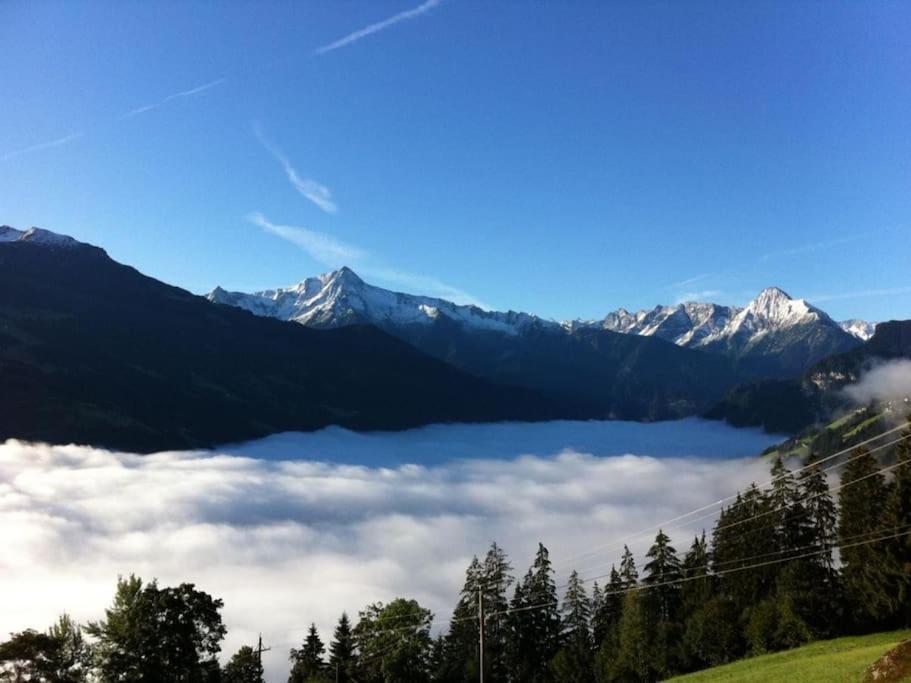 Ferienhaus Zillertal Panorama Blick Balkon Sauna Zellberg Esterno foto