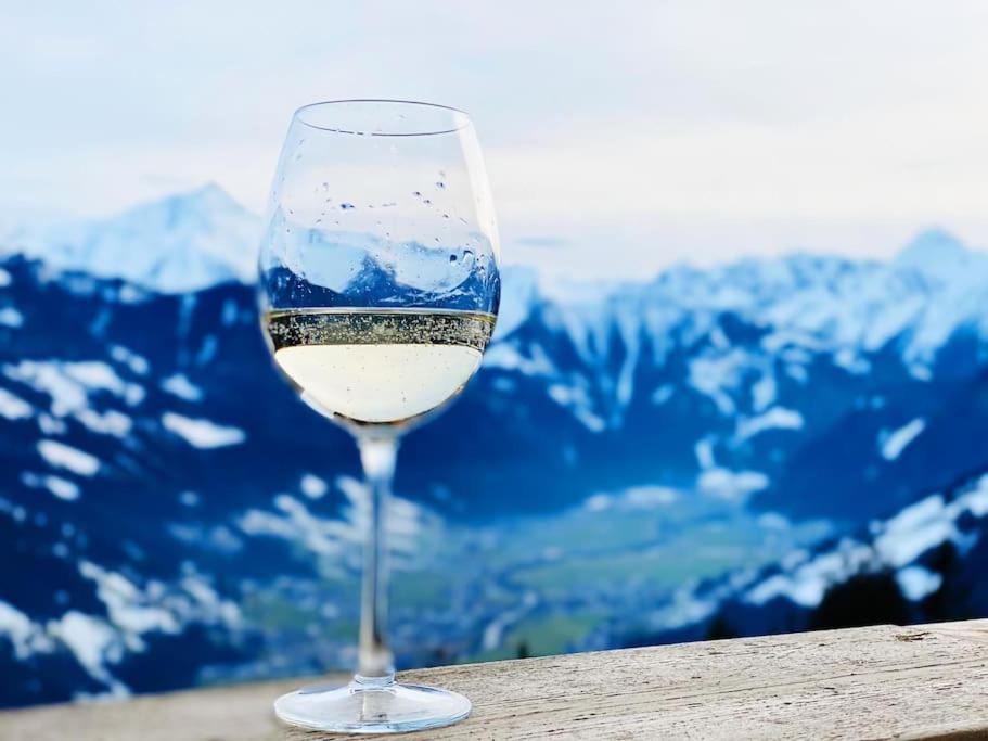 Ferienhaus Zillertal Panorama Blick Balkon Sauna Zellberg Esterno foto