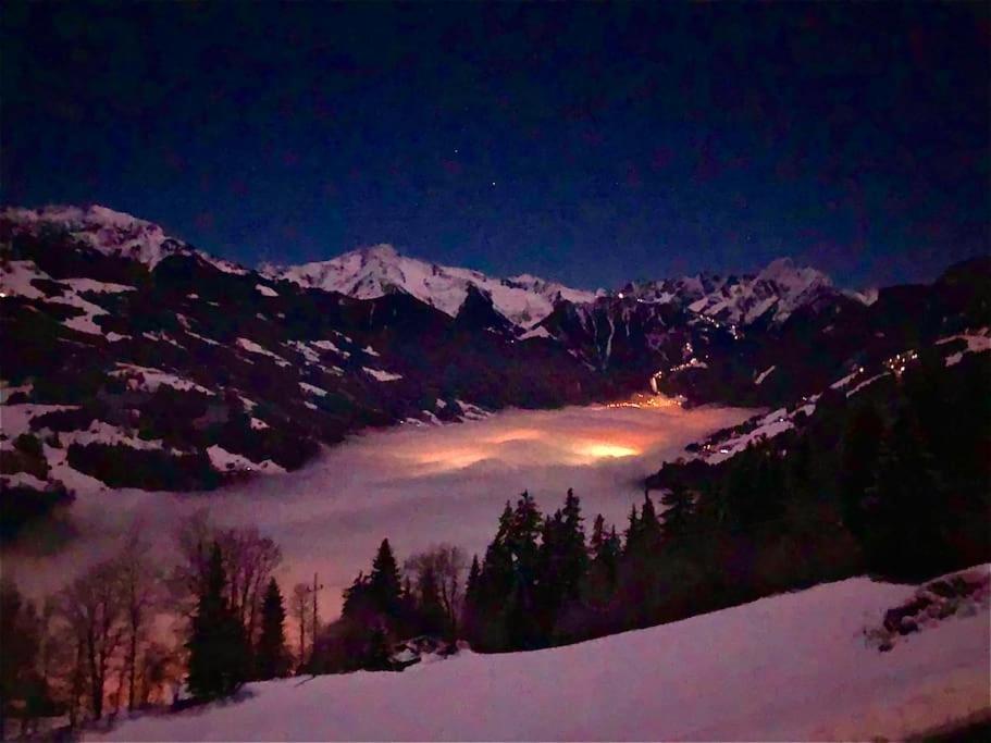 Ferienhaus Zillertal Panorama Blick Balkon Sauna Zellberg Esterno foto